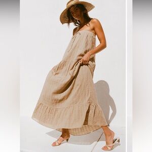 Sabo Skirt Strapless Tan Dress